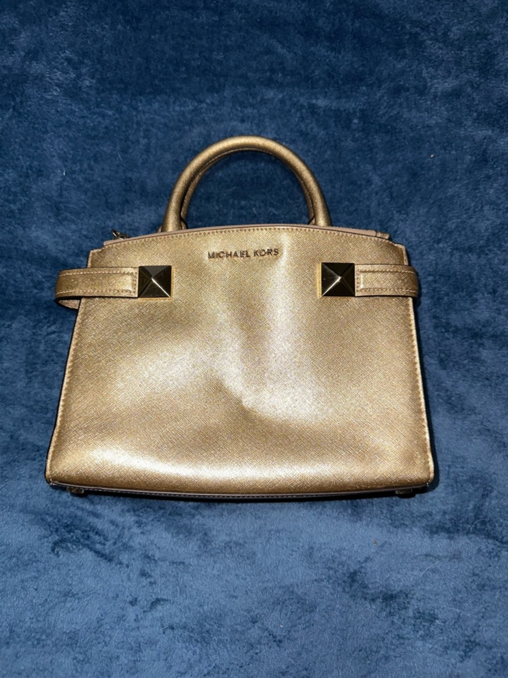 Michael Kors Metallic Gold Top-Handle Satchel